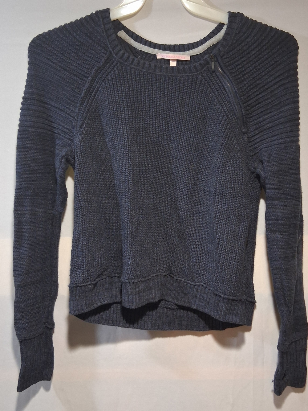 Victoria's Secret Navy Ribbed Crewneck Sweater